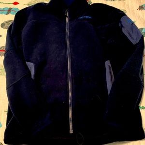 Arcteryx men’s large fleece navy blue zip up